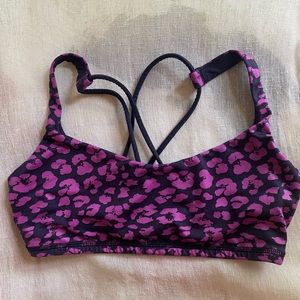 LULULEMON purple cheetah print sports bra size 2